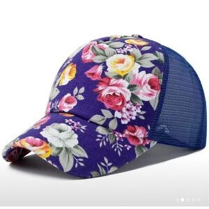 New Purple Floral Trucker Hat
